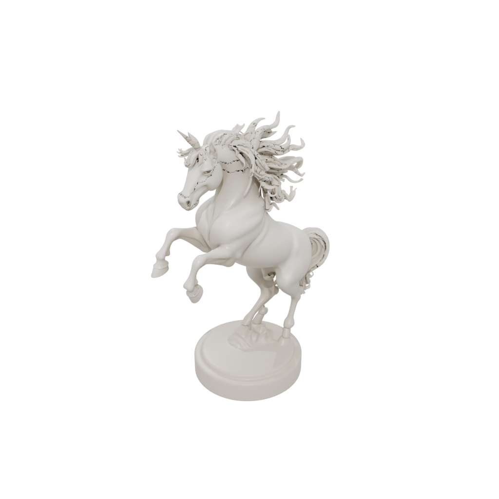 Mini Unicorn Rearing Figure