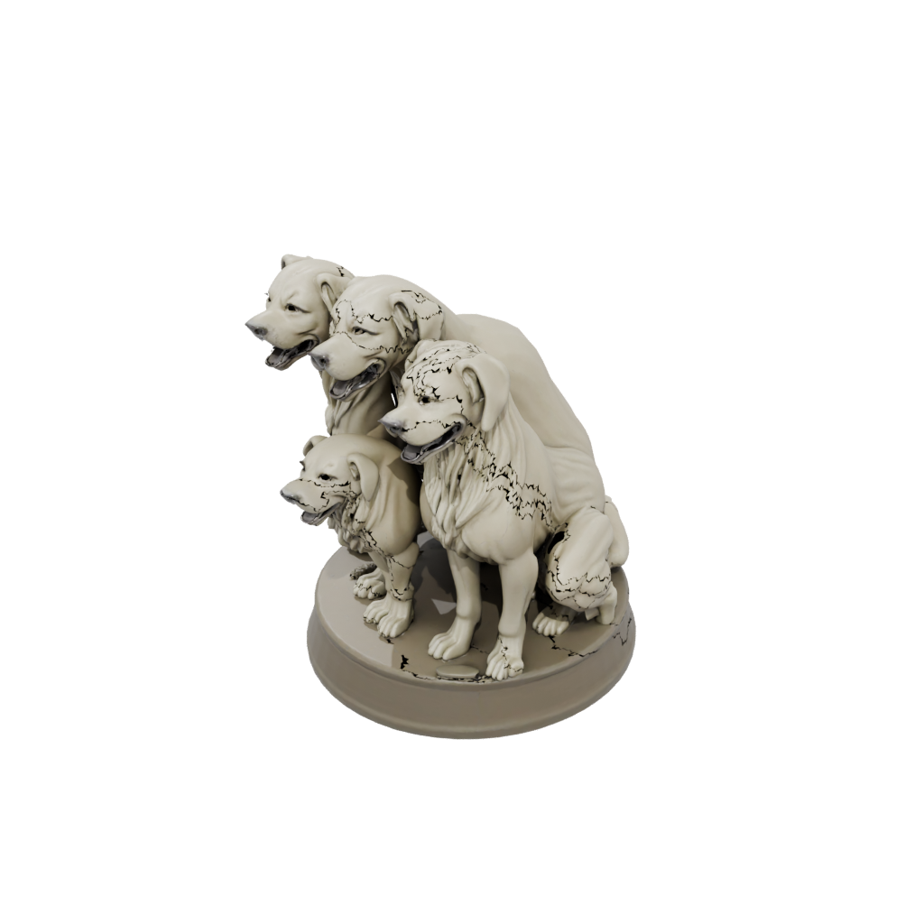 Mini Relief Cerberus Three-Headed Hound