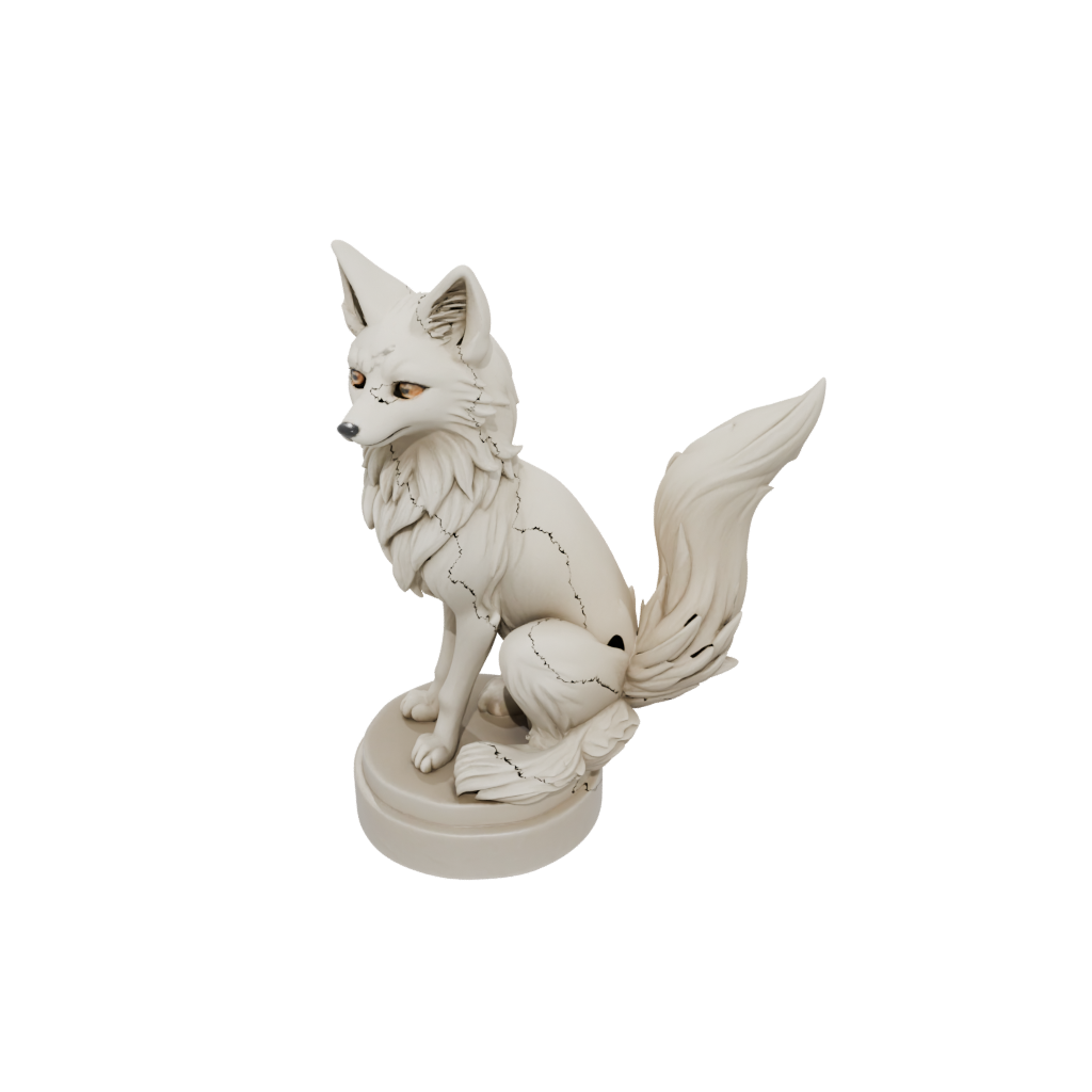 Mini Relief Kitsune Nine-Tail Fox