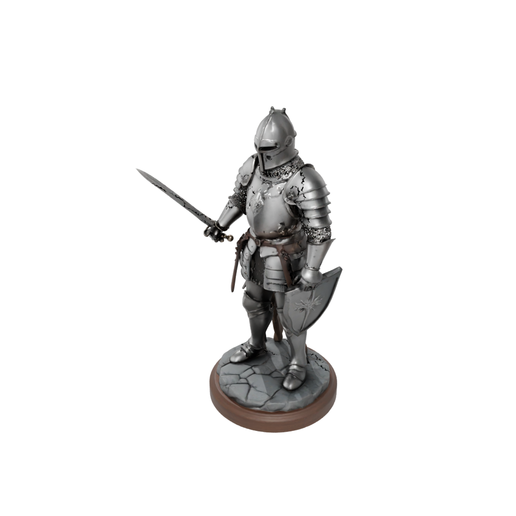 Mini Relief Medieval Knight Statue