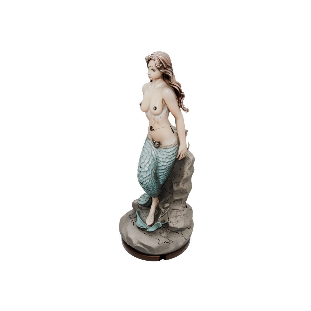 Mini Relief Mermaid On A Rock