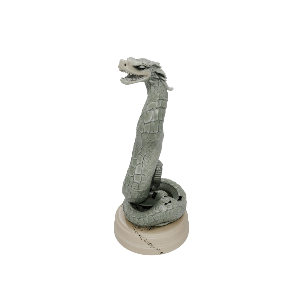 Mini Relief Sea Serpent Coiled Upright