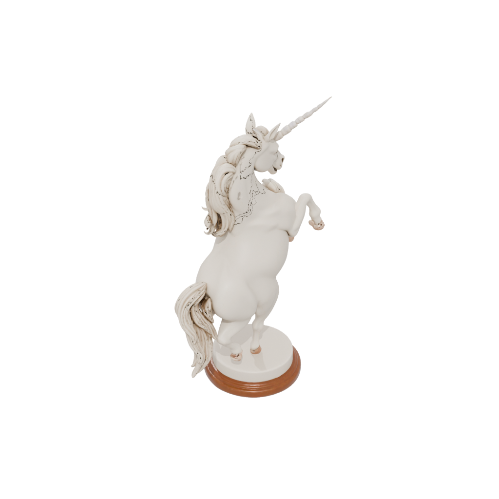 Mini Relief Unicorn Rearing Figure