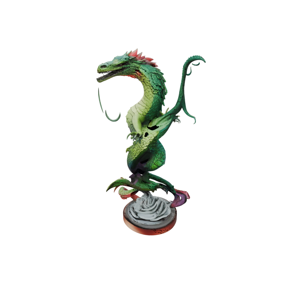 Neon Bust Basilisk Serpent