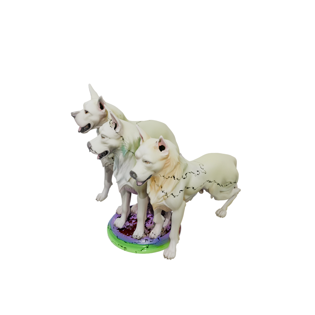 Neon Bust Cerberus Three-Headed Hound