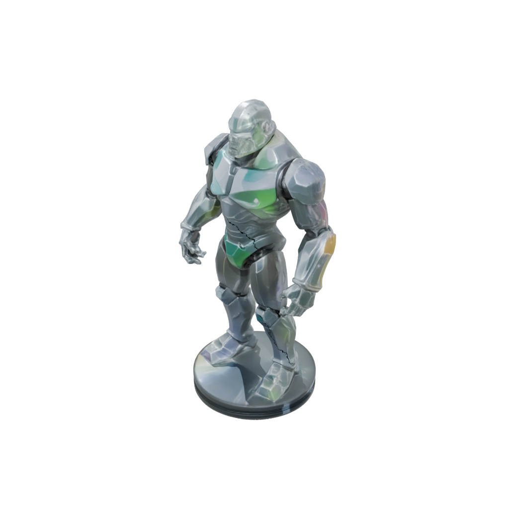 Neon Bust Crystal Golem