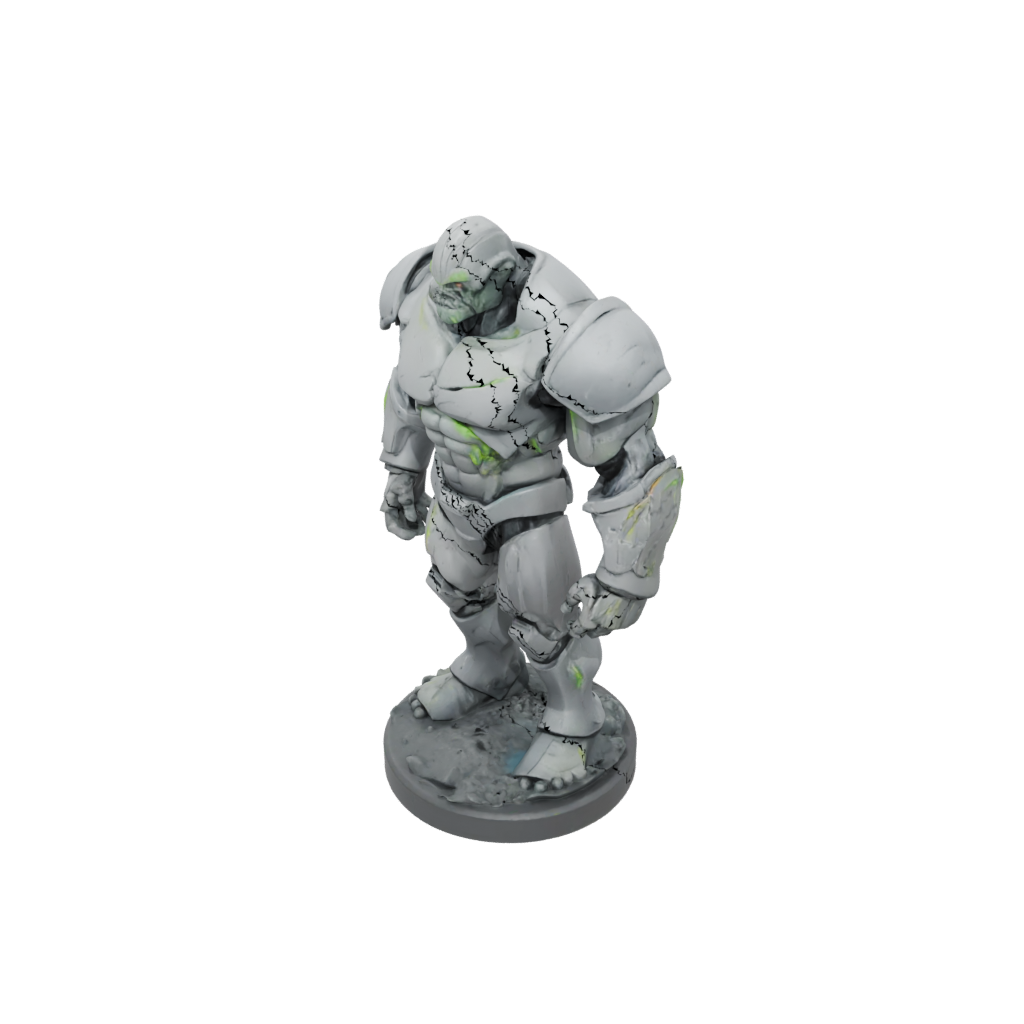 Neon Bust Earth Golem Colossus