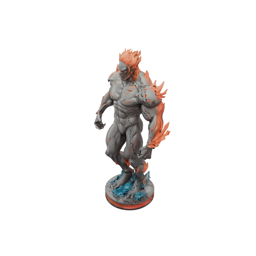 Neon Bust Fire Elemental Titan