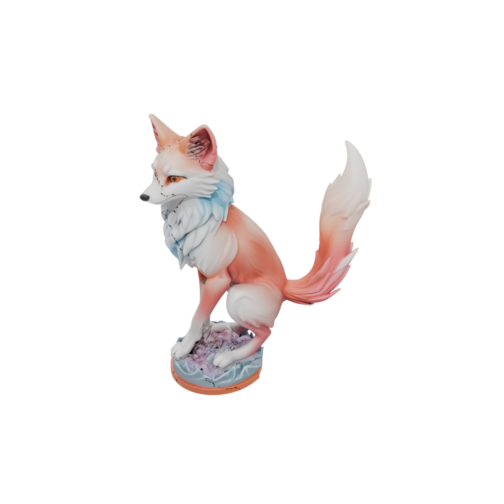 Neon Bust Kitsune Nine-Tail Fox
