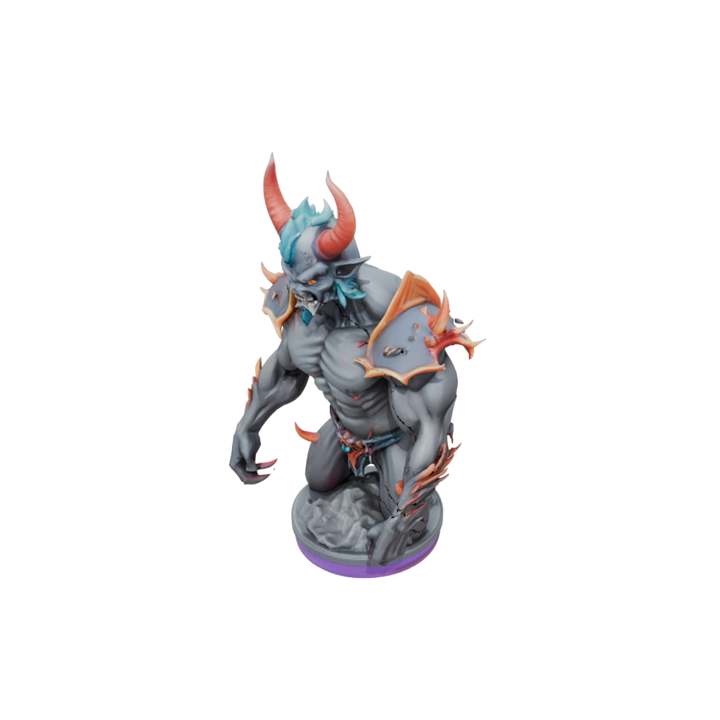 Neon Bust Oni Demon