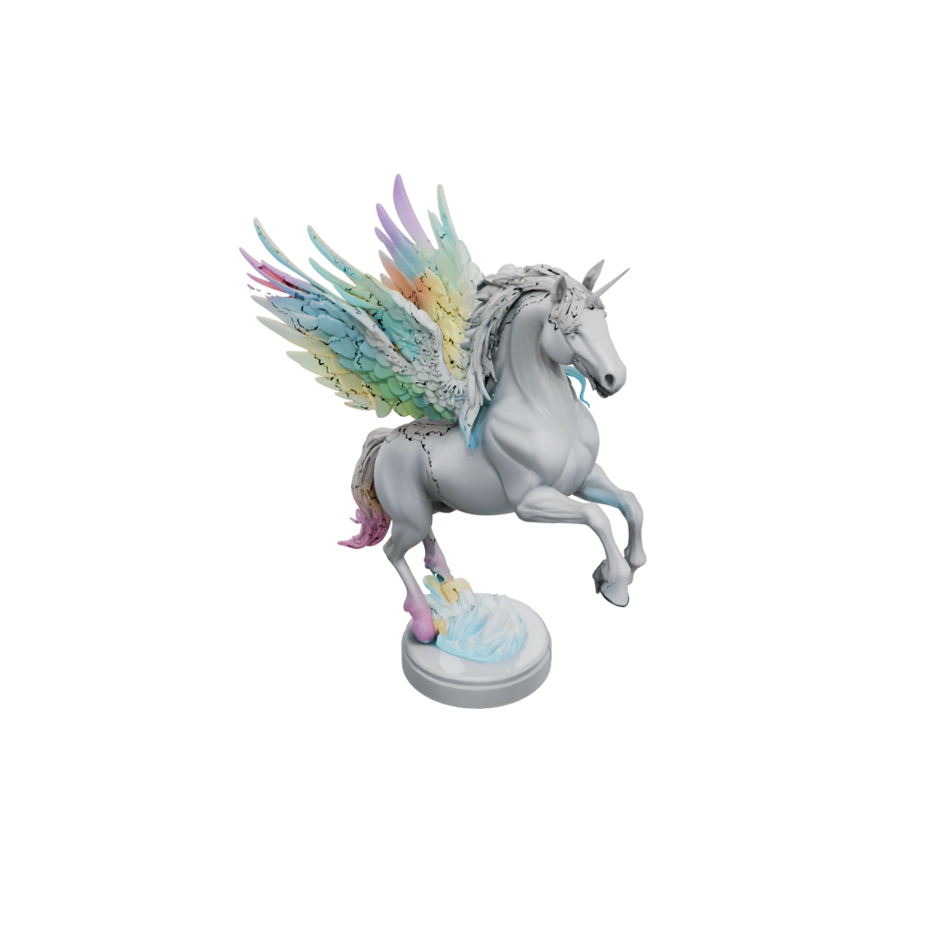 Neon Bust Pegasus Rearing