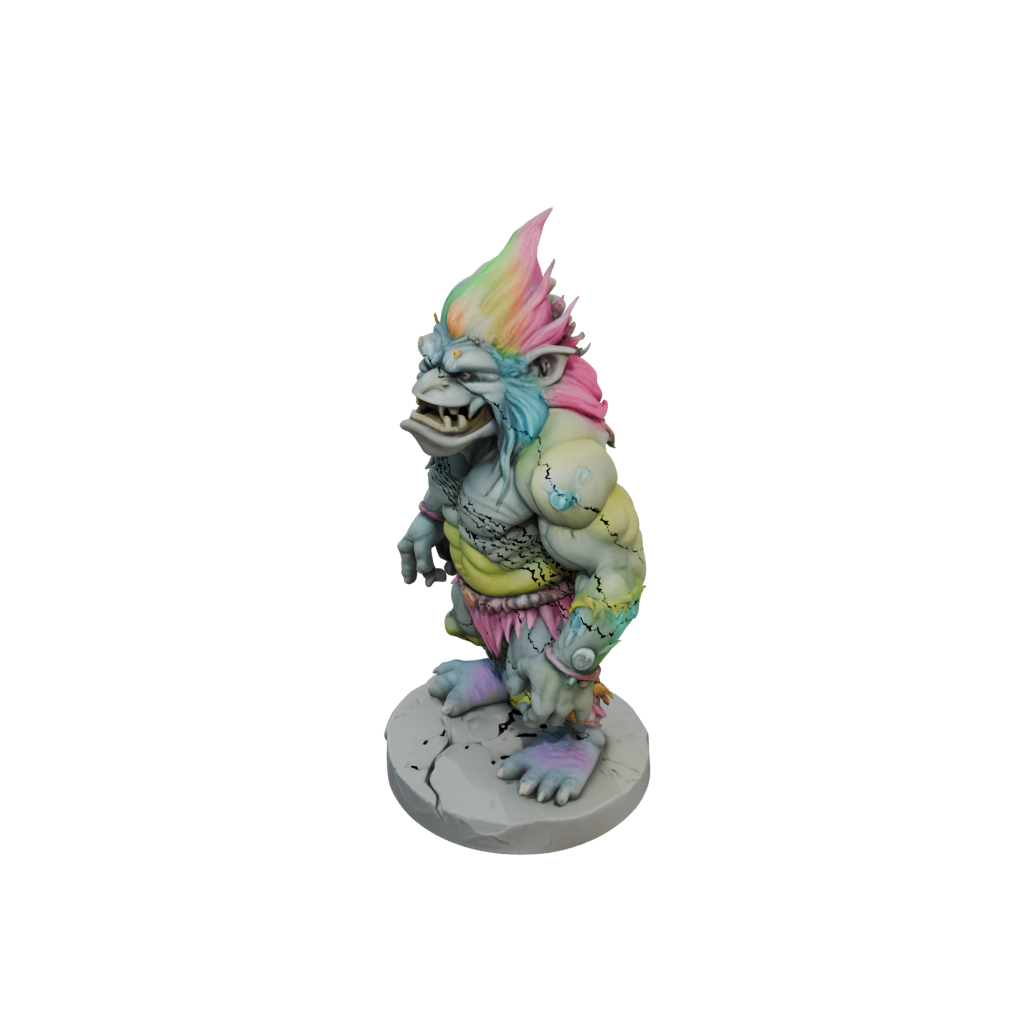 Neon Bust Rock Troll