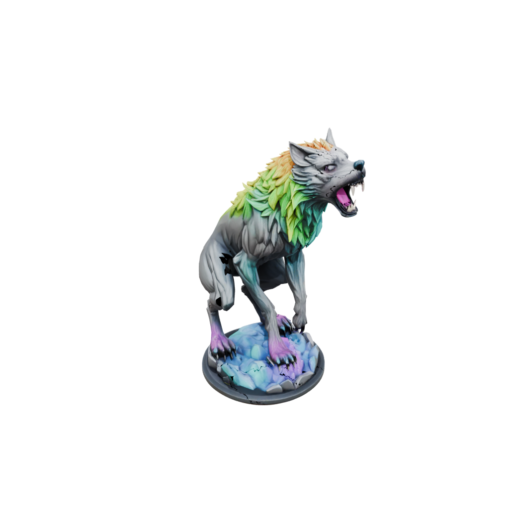 Neon Bust Werewolf Mid-Howl