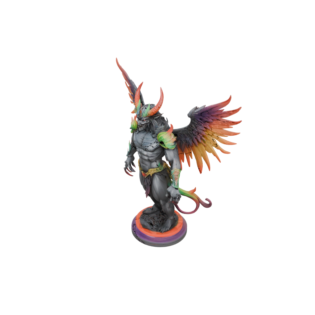 Neon Bust Winged Demon Lord