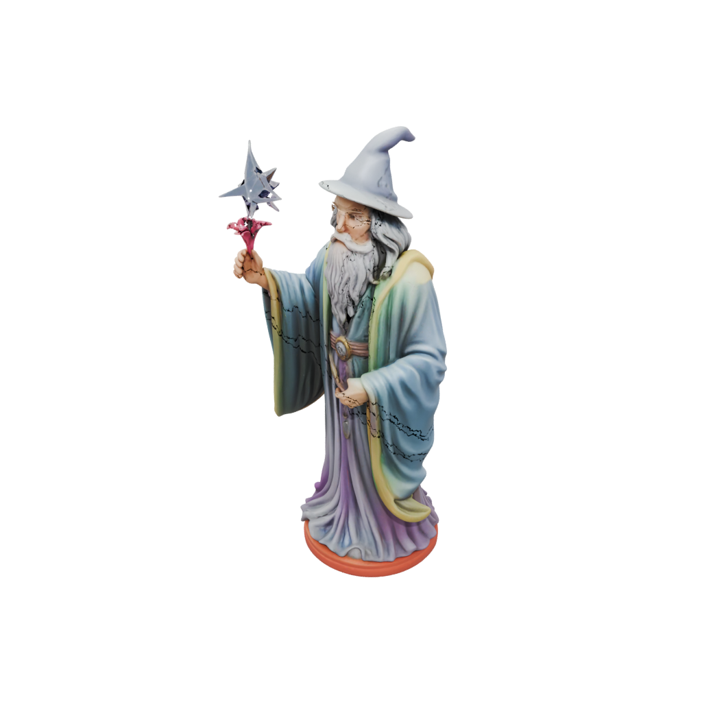 Neon Bust Wise Wizard Figure