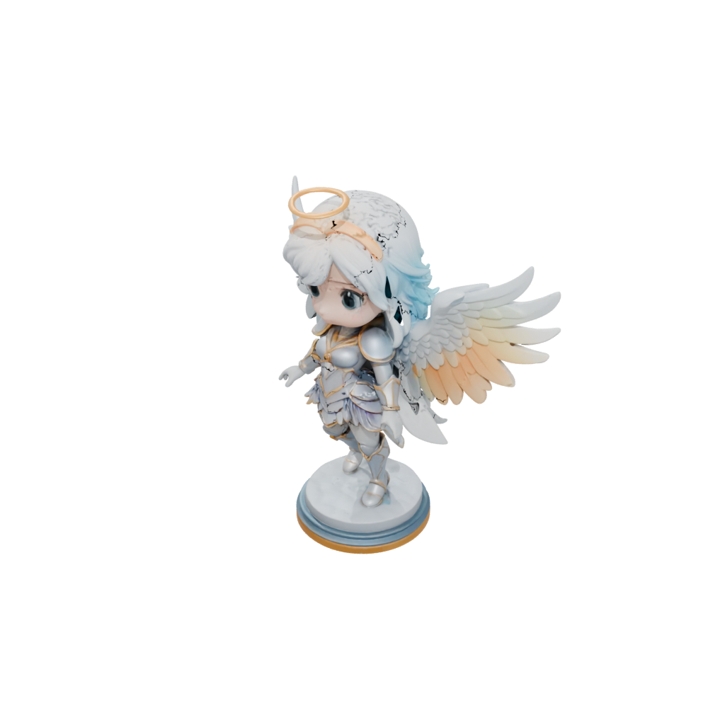 Neon Chibi Celestial Angel Warrior