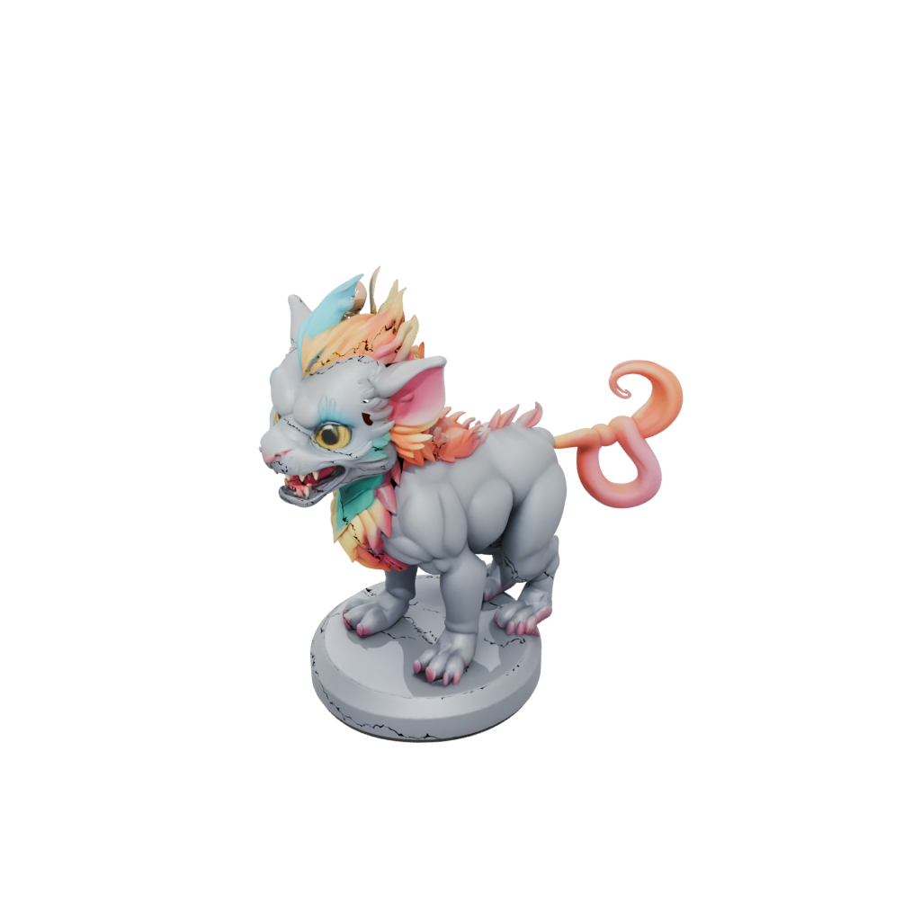 Neon Chibi Chimera Beast