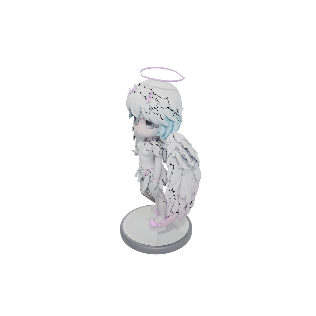 Neon Chibi Fallen Angel