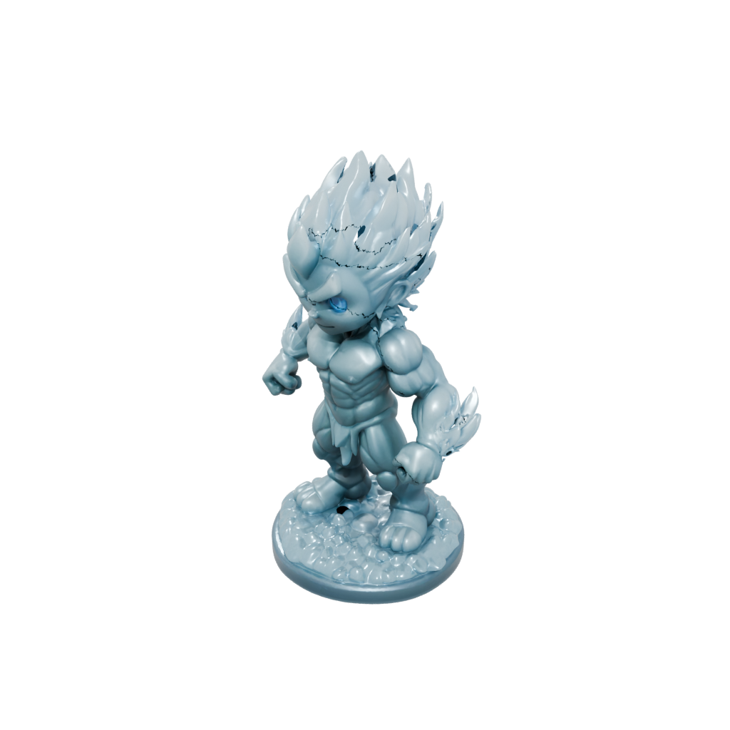 Neon Chibi Ice Elemental Titan