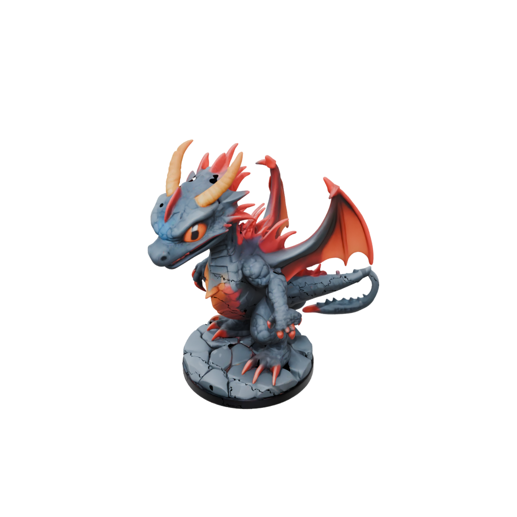 Neon Chibi Lava Drake