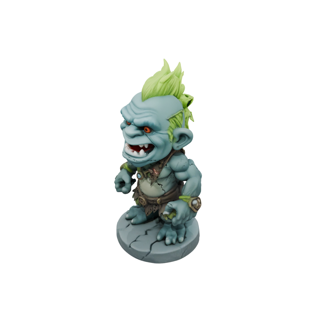 Neon Chibi Rock Troll