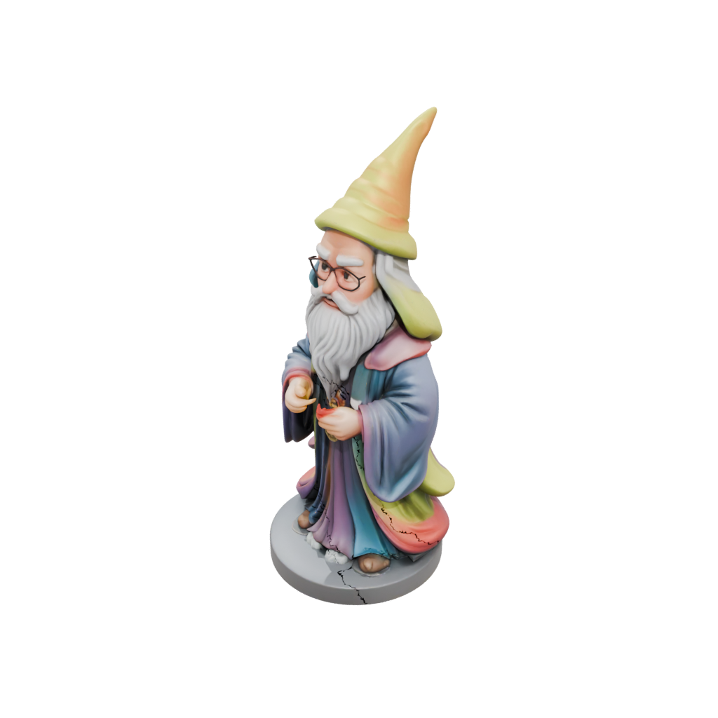 Neon Chibi Wise Wizard Figure