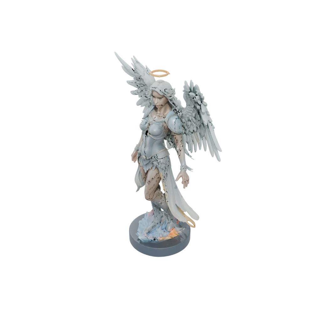 Neon Scene Celestial Angel Warrior