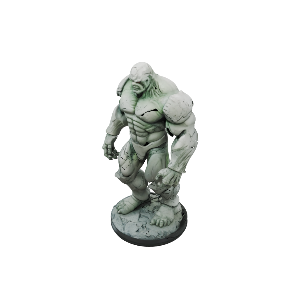 Neon Scene Earth Golem Colossus