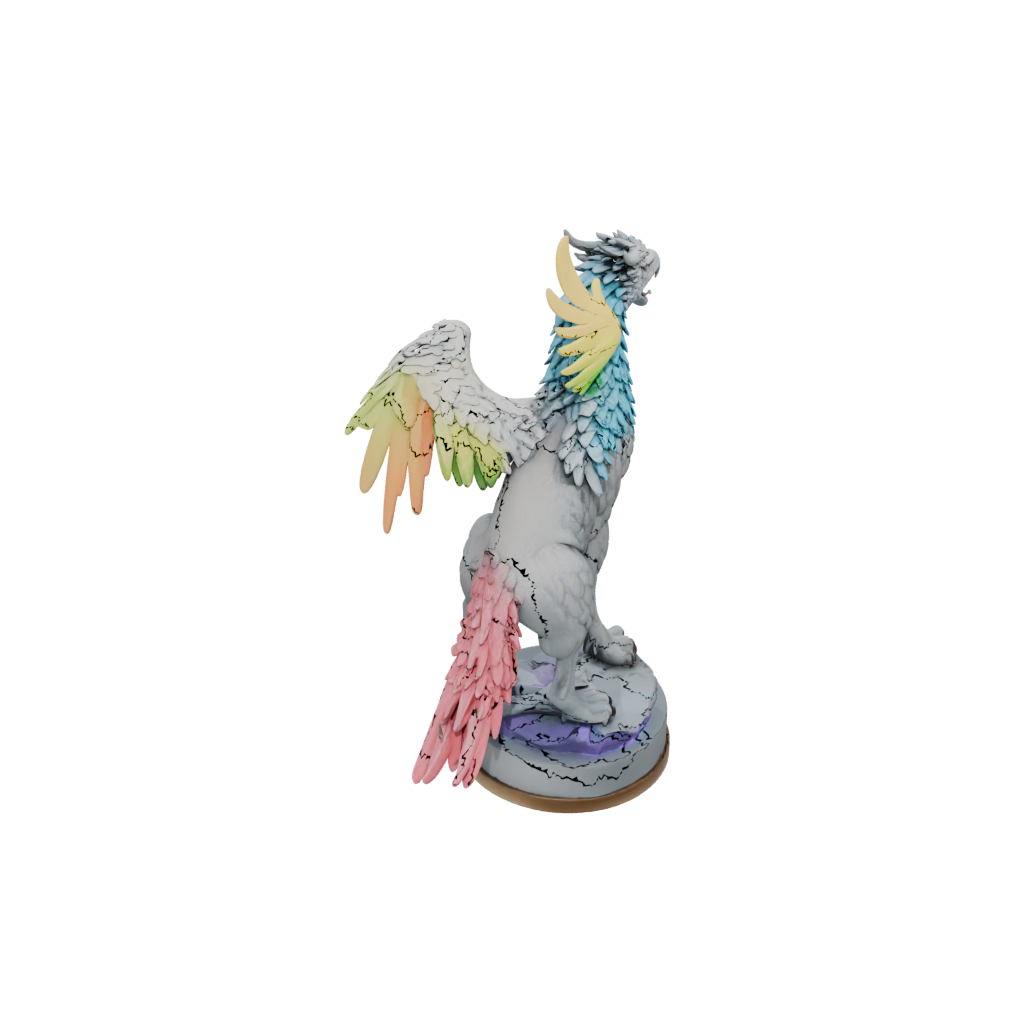 Neon Scene Griffin Statue