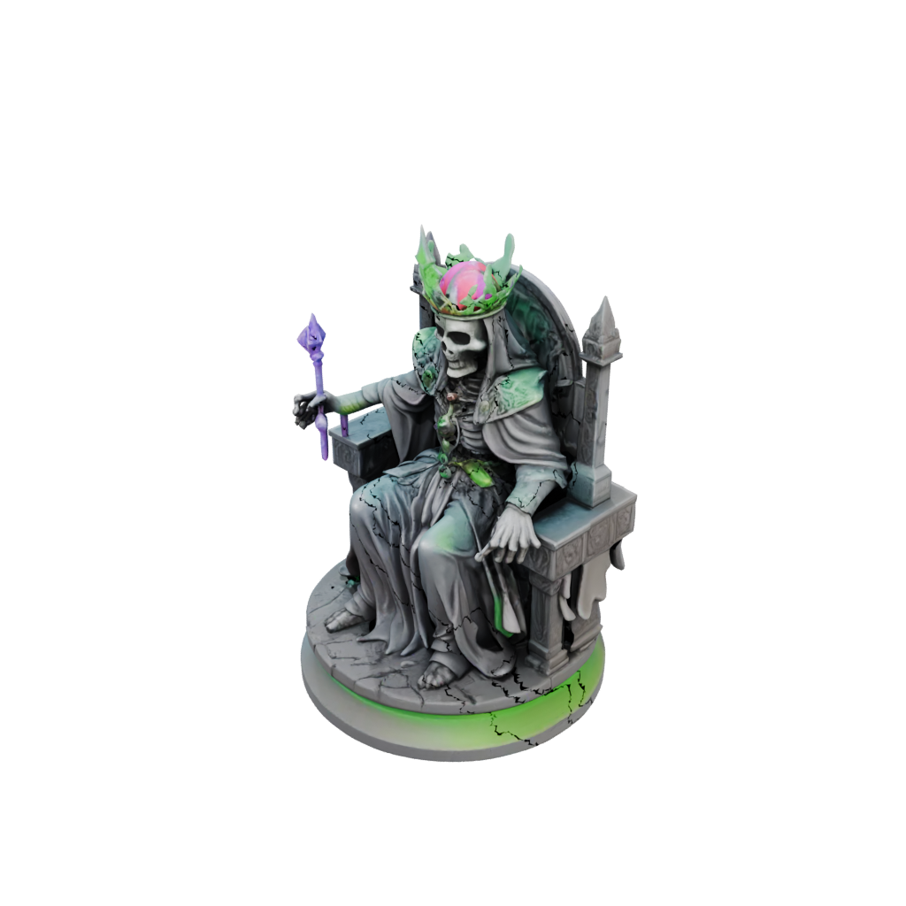 Neon Scene Lich On Throne