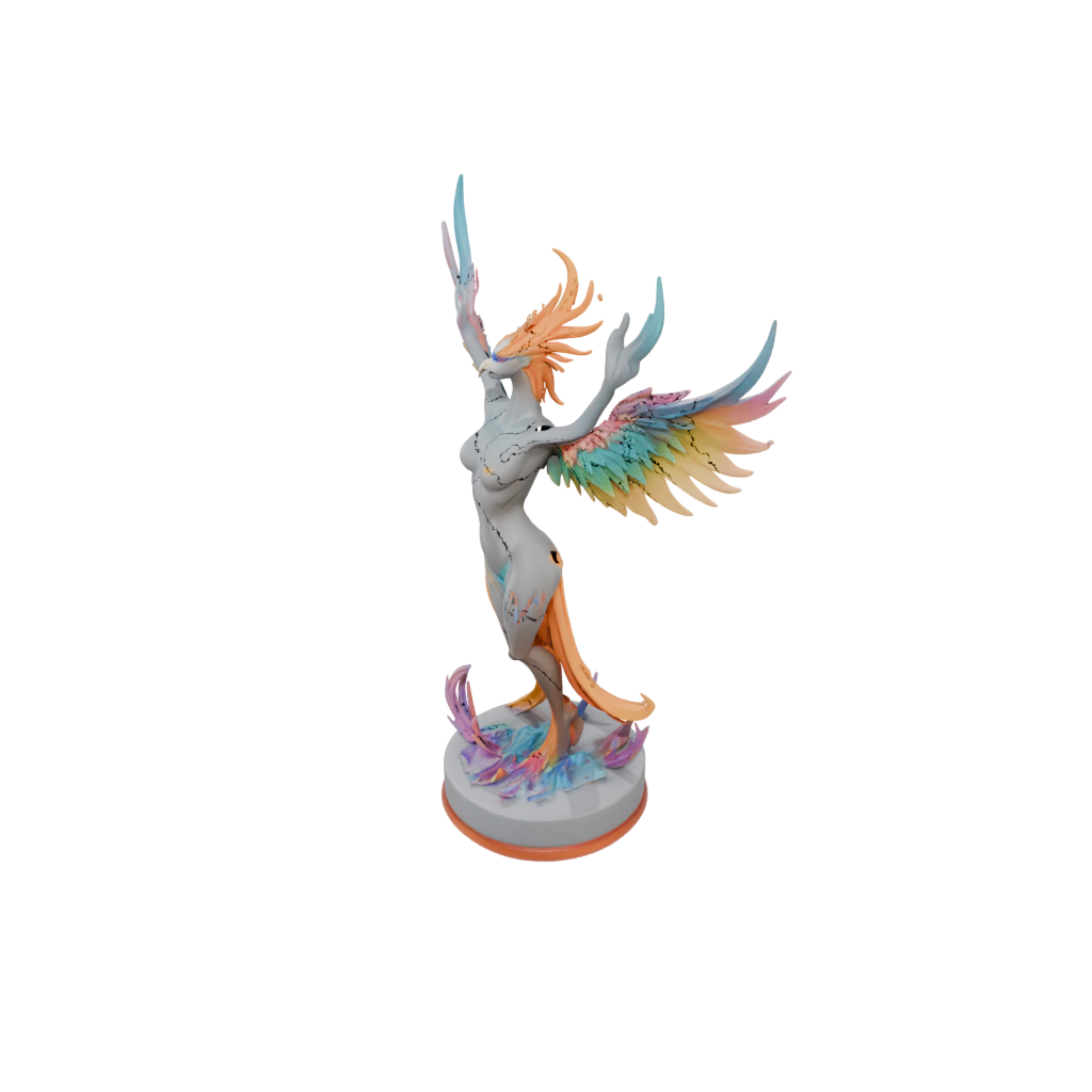Neon Scene Phoenix Rising Sculpture