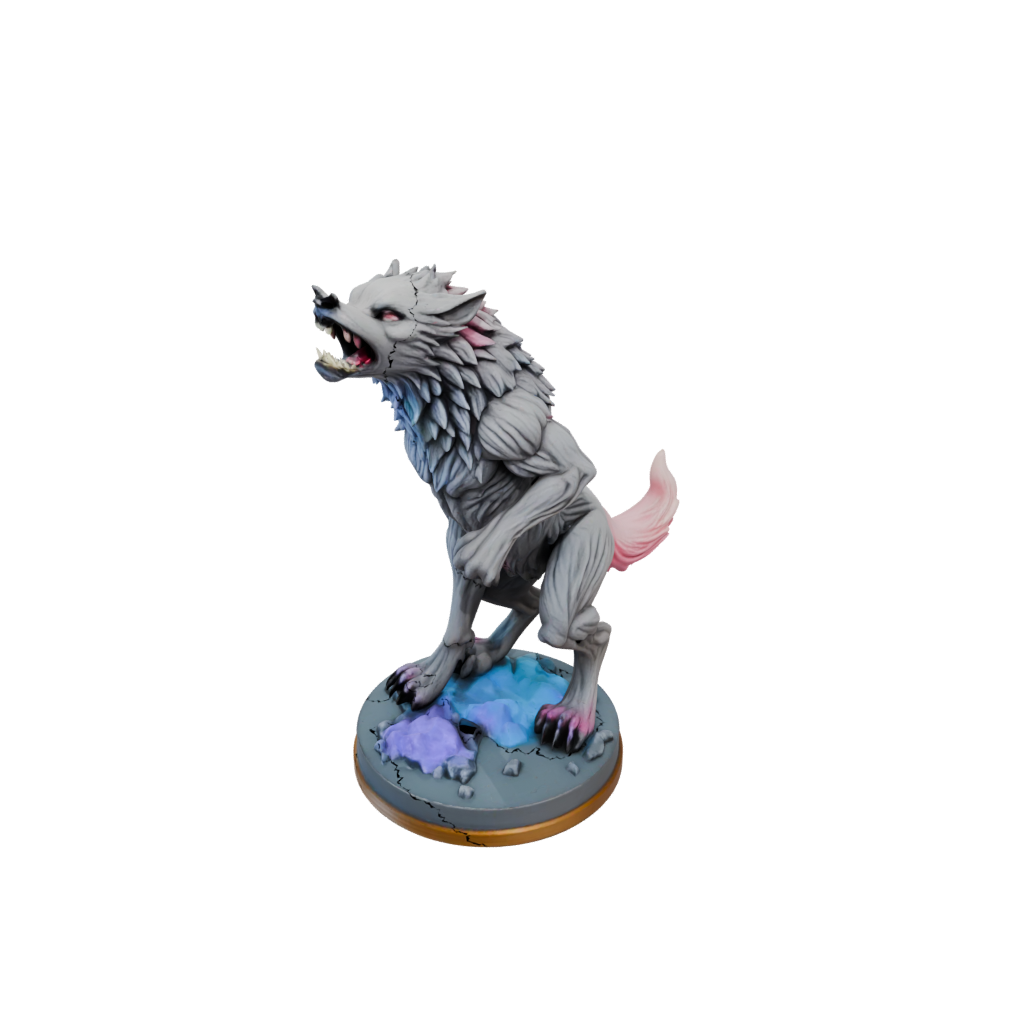 Neon Scene Werewolf Mid-Howl