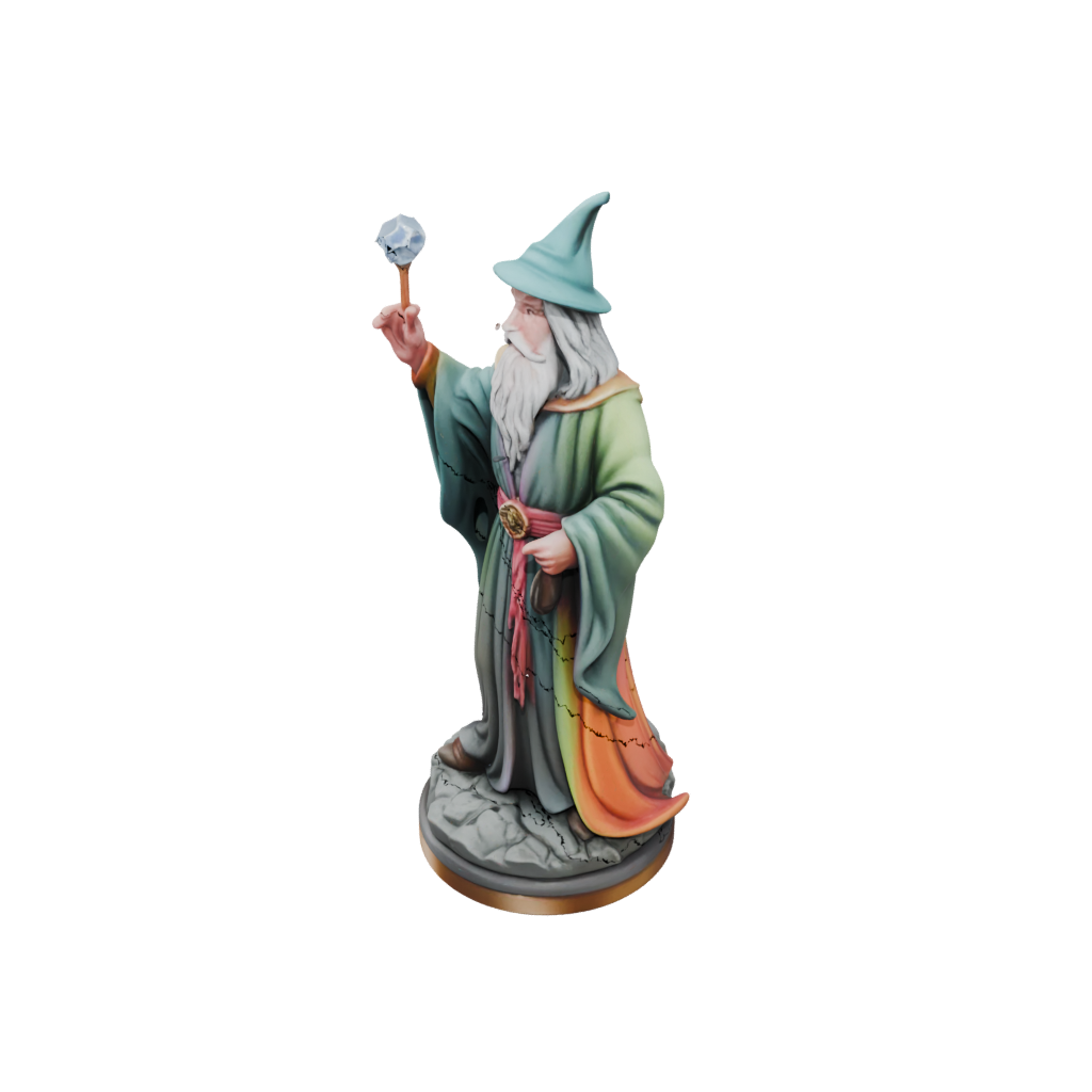 Neon Scene Wise Wizard Figure
