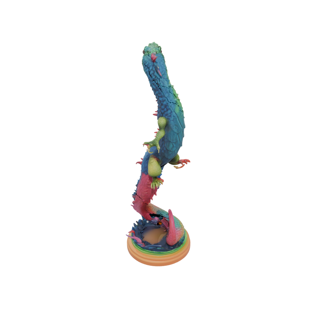 Neon Basilisk Serpent