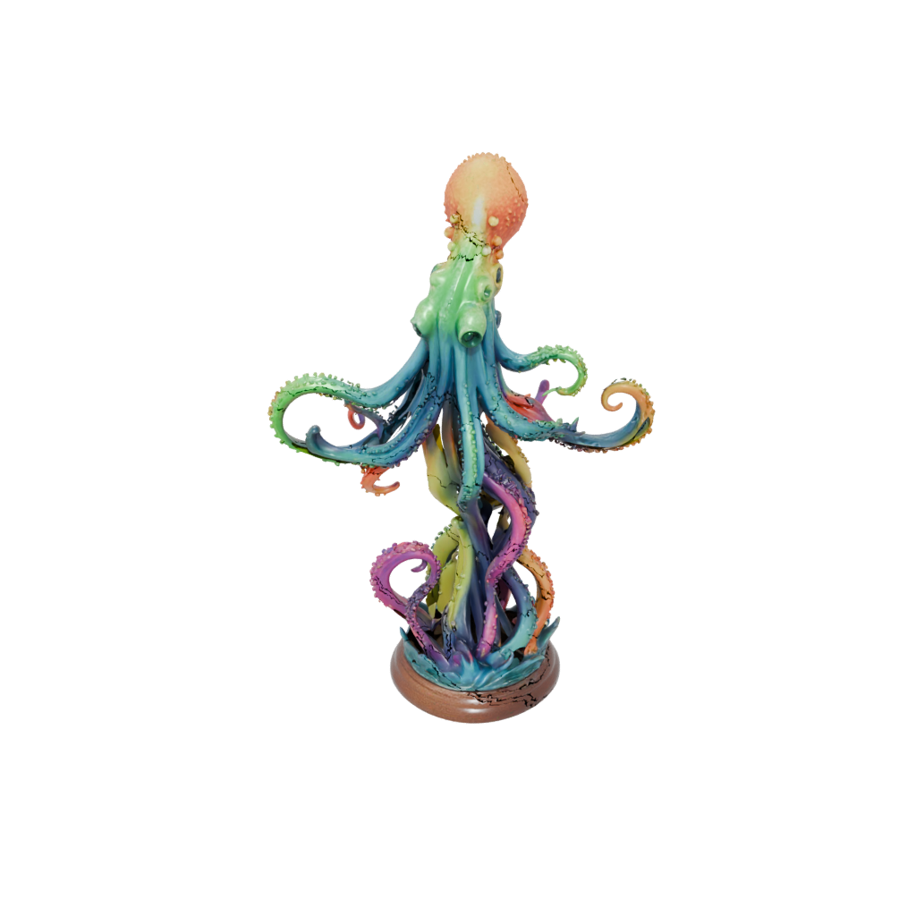 Neon Kraken Tentacle Sculpture