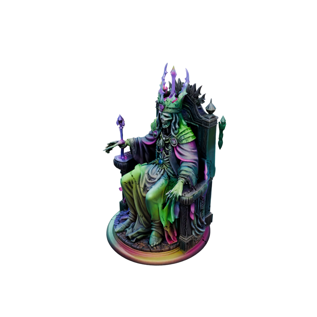 Neon Lich On Throne