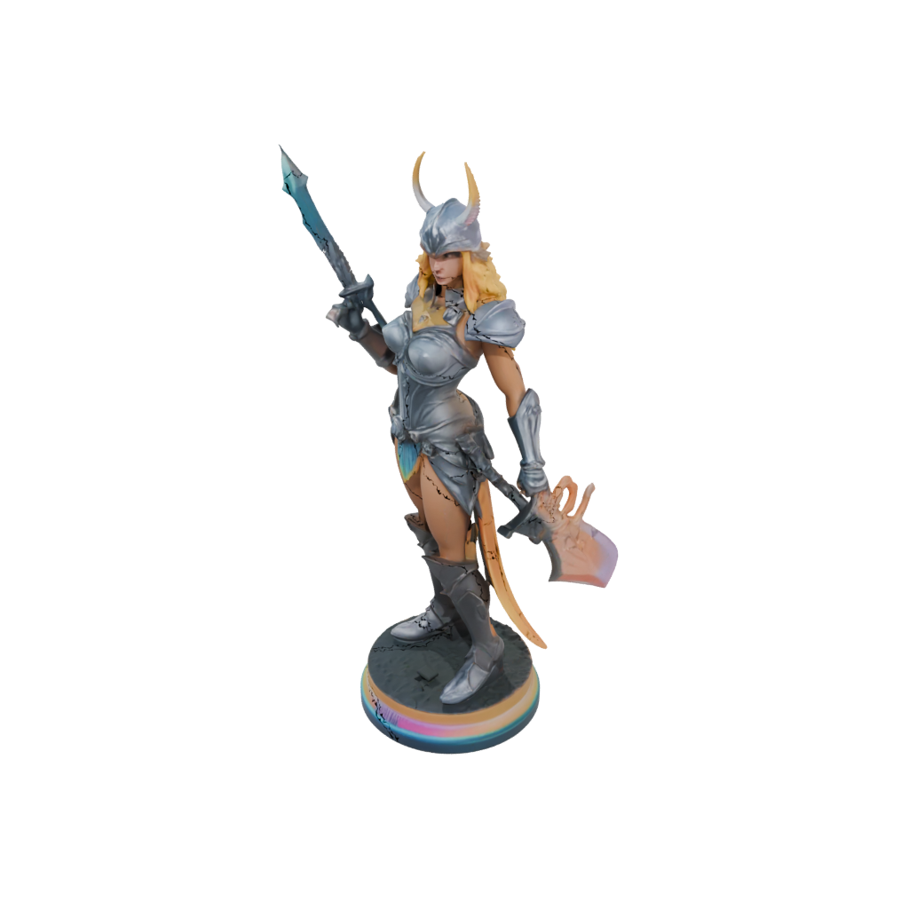 Neon Valkyrie Warrior Figure