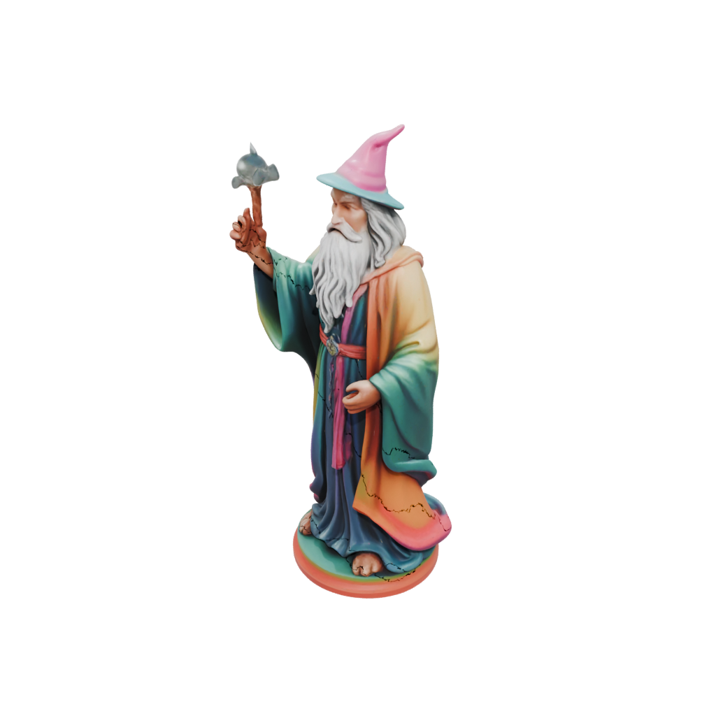 Neon Wise Wizard Figure