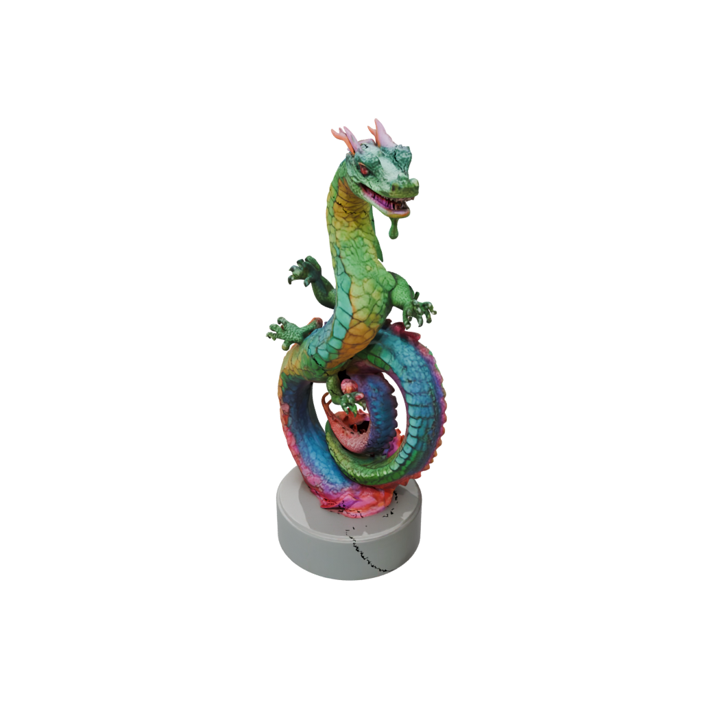Neon Relief Basilisk Serpent