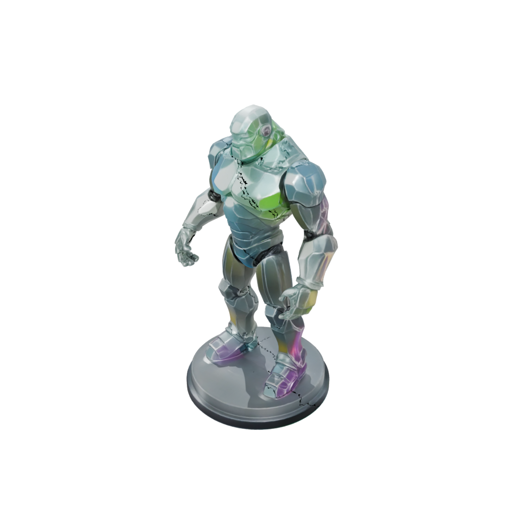 Neon Relief Crystal Golem