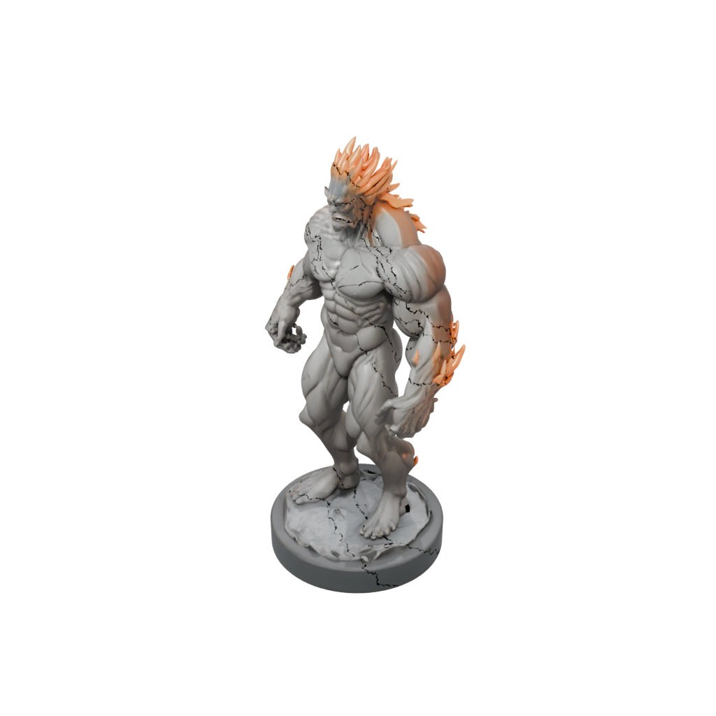 Neon Relief Fire Elemental Titan