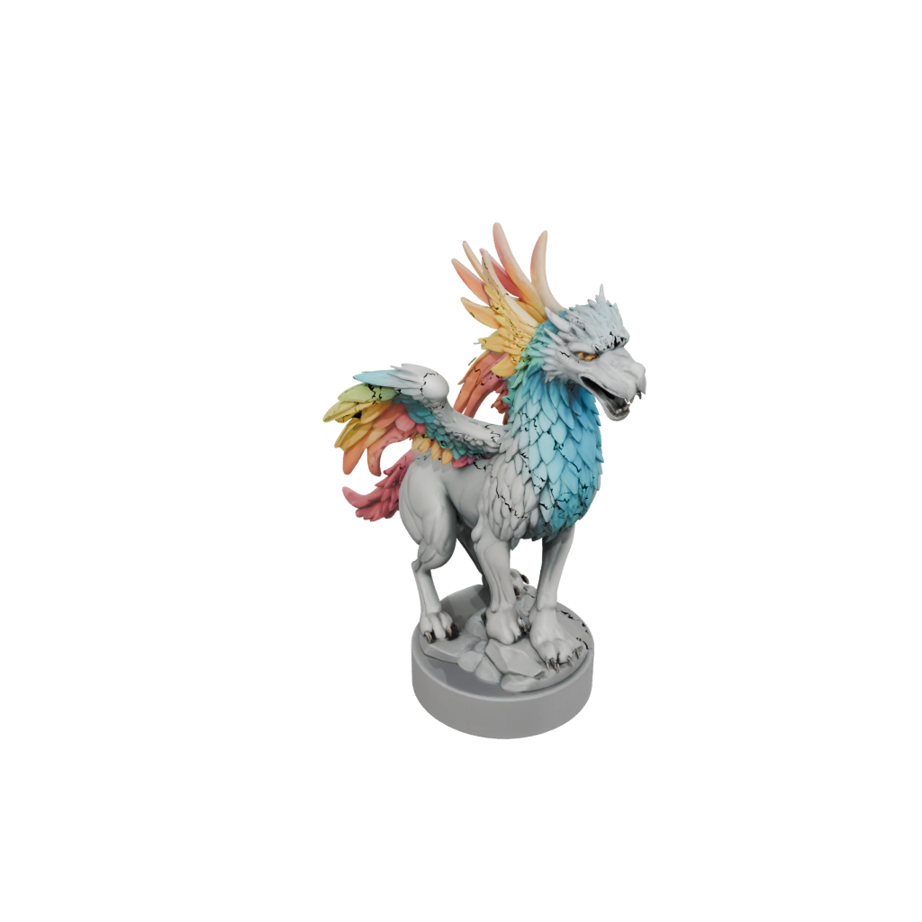 Neon Relief Griffin Statue