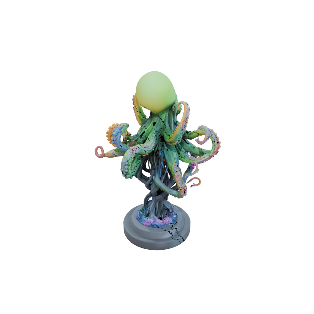 Neon Relief Kraken Tentacle Sculpture