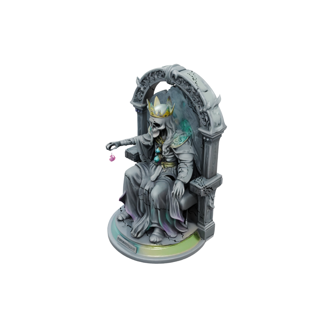 Neon Relief Lich On Throne