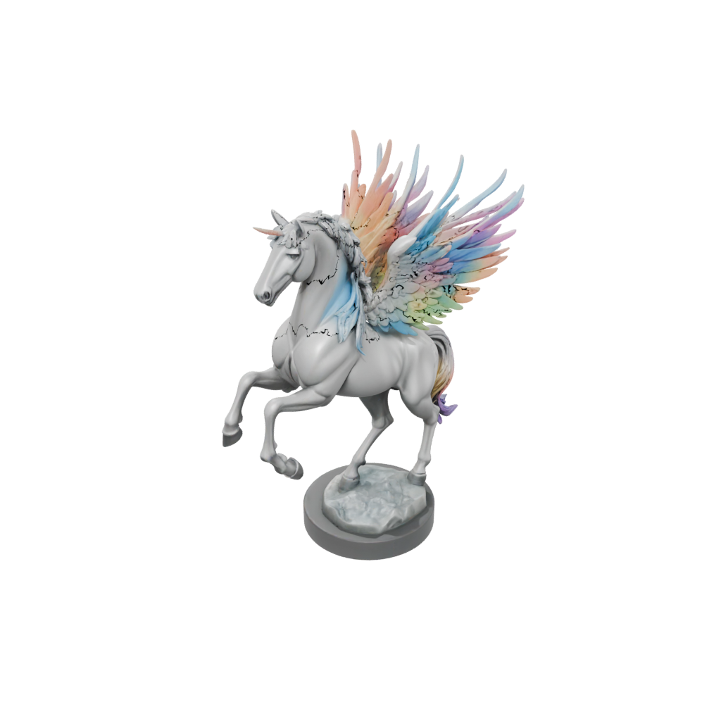 Neon Relief Pegasus Rearing