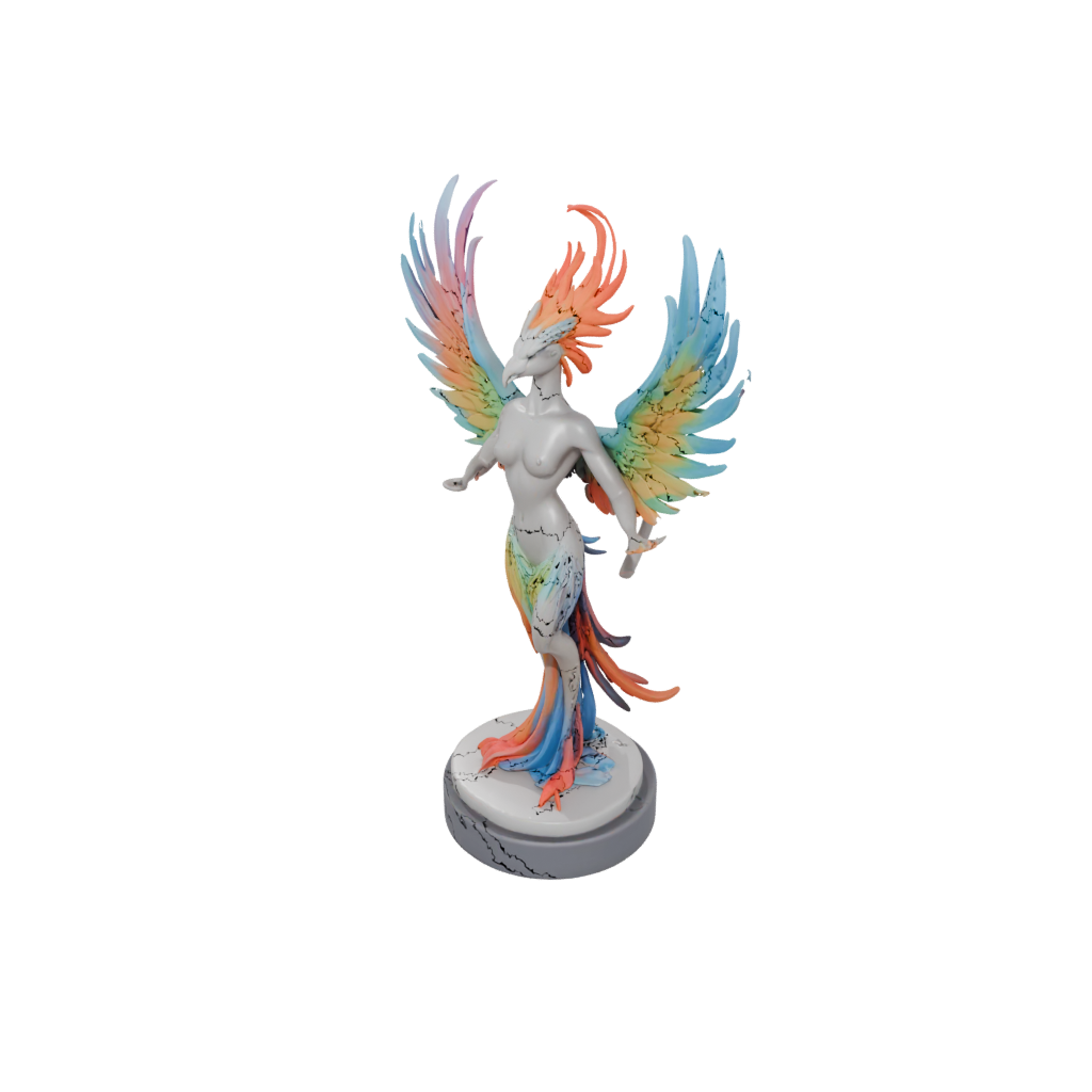 Neon Relief Phoenix Rising Sculpture