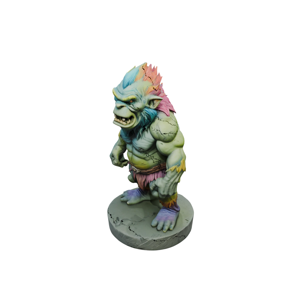Neon Relief Rock Troll