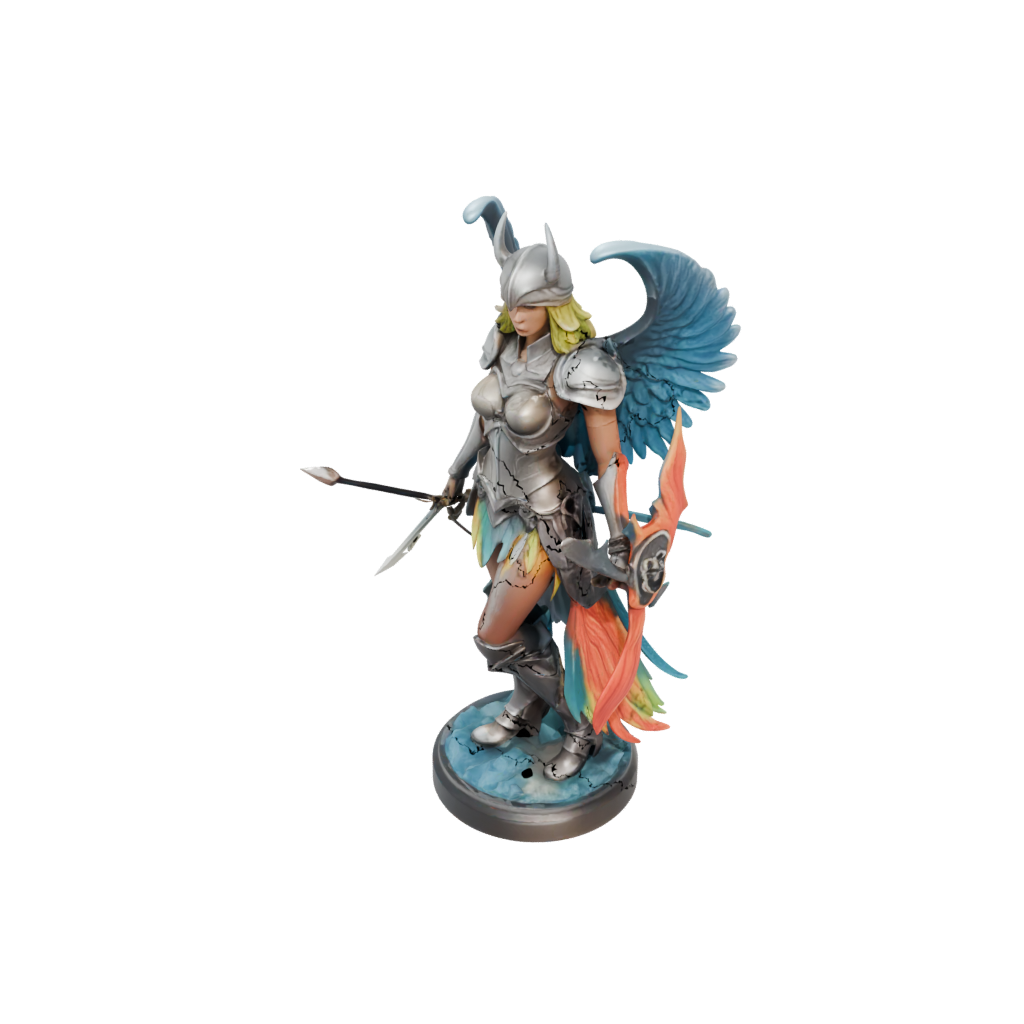 Neon Relief Valkyrie Warrior Figure