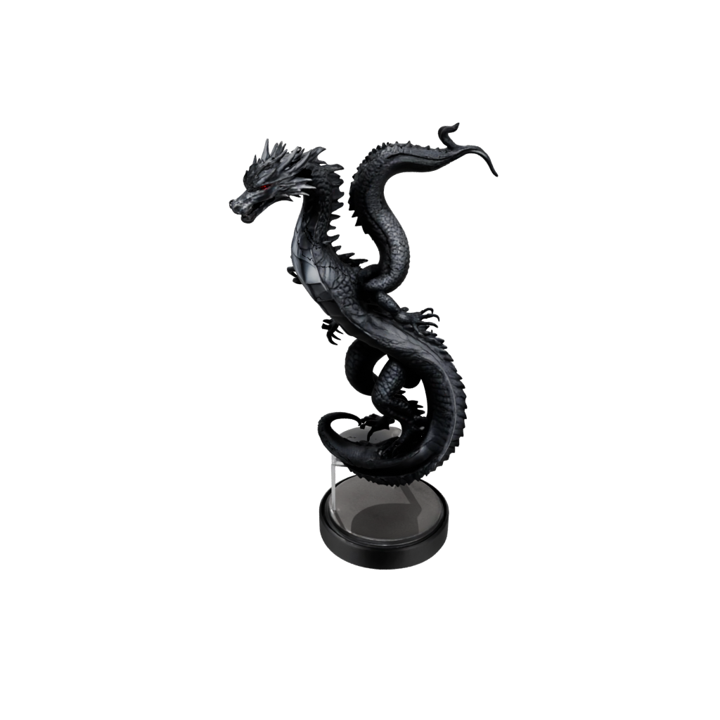 Obsidian Bust Basilisk Serpent