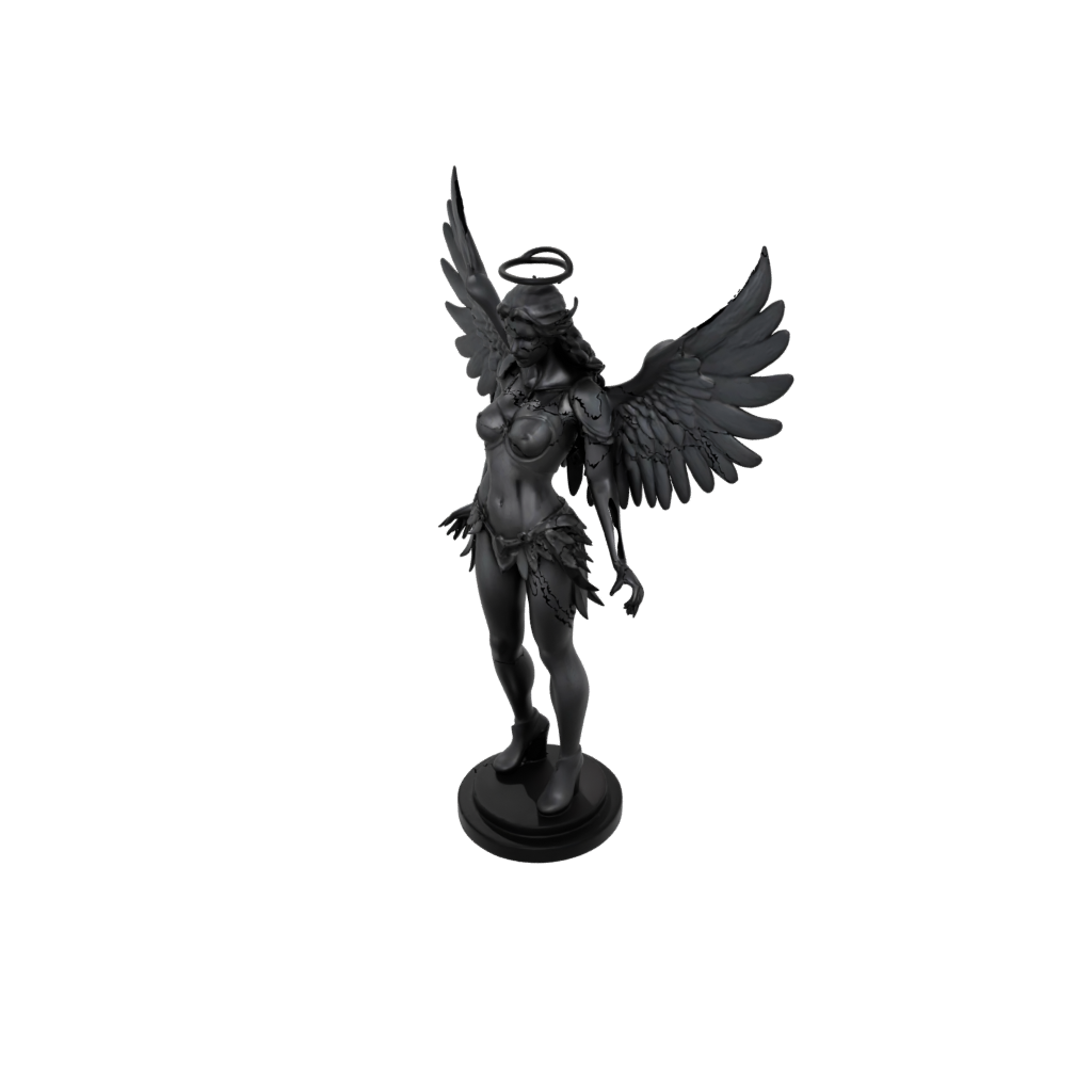 Obsidian Bust Celestial Angel Warrior